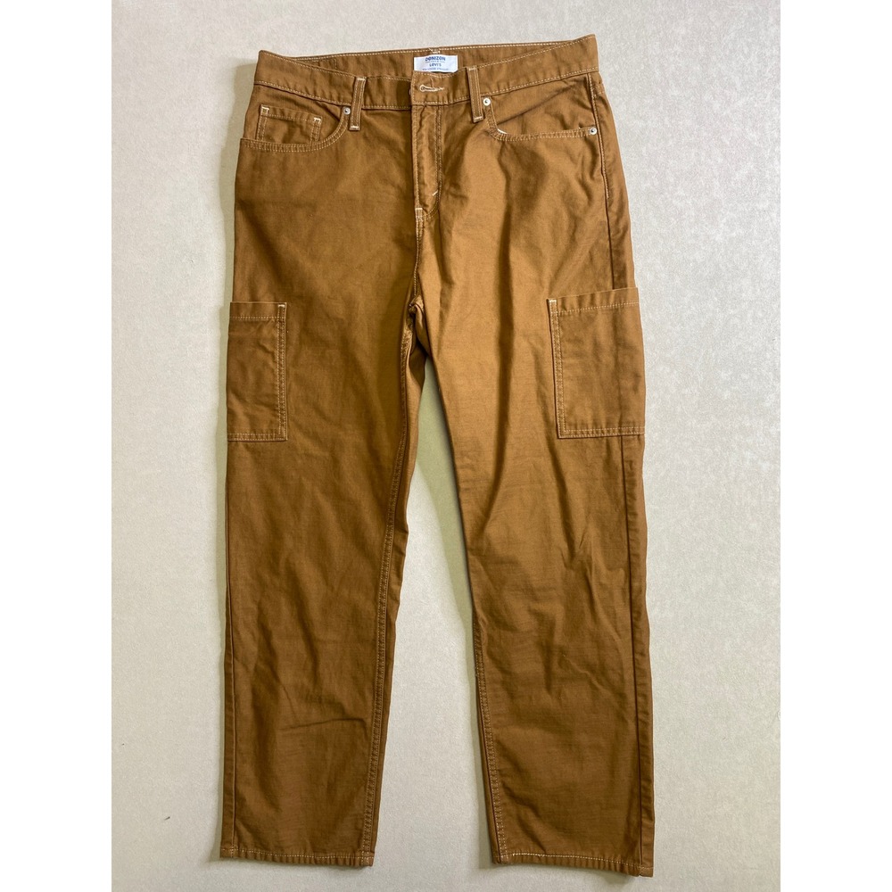 Denizen from Levi's Mens 90s Loose Straight Carpenter Pants Brown W33 L29